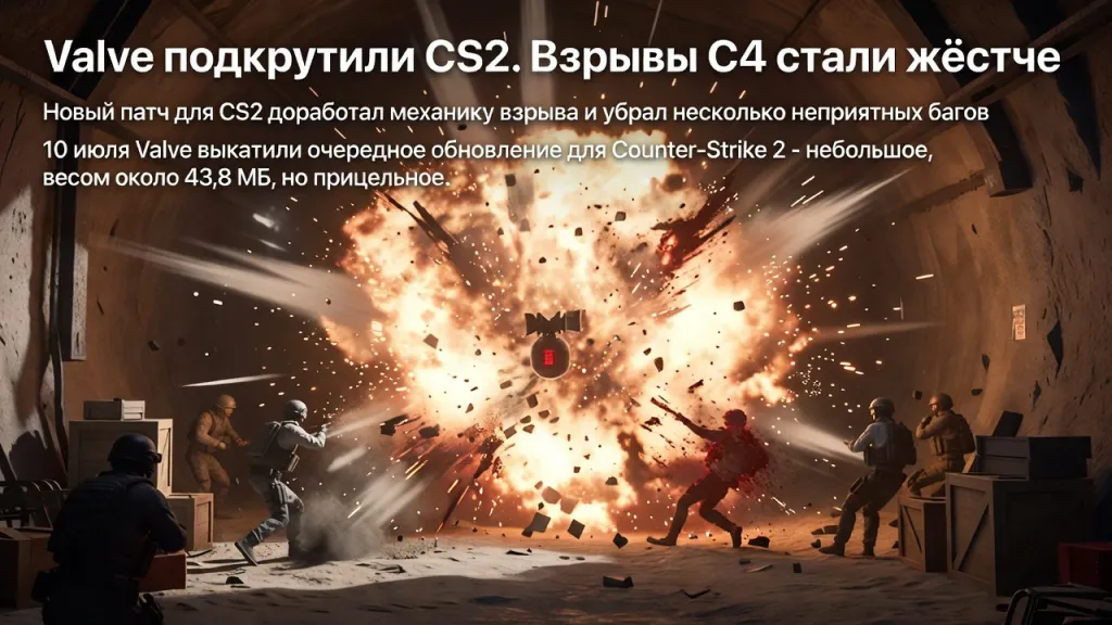 Valve подкрутили CS2. Взрывы C4 стали жёстче